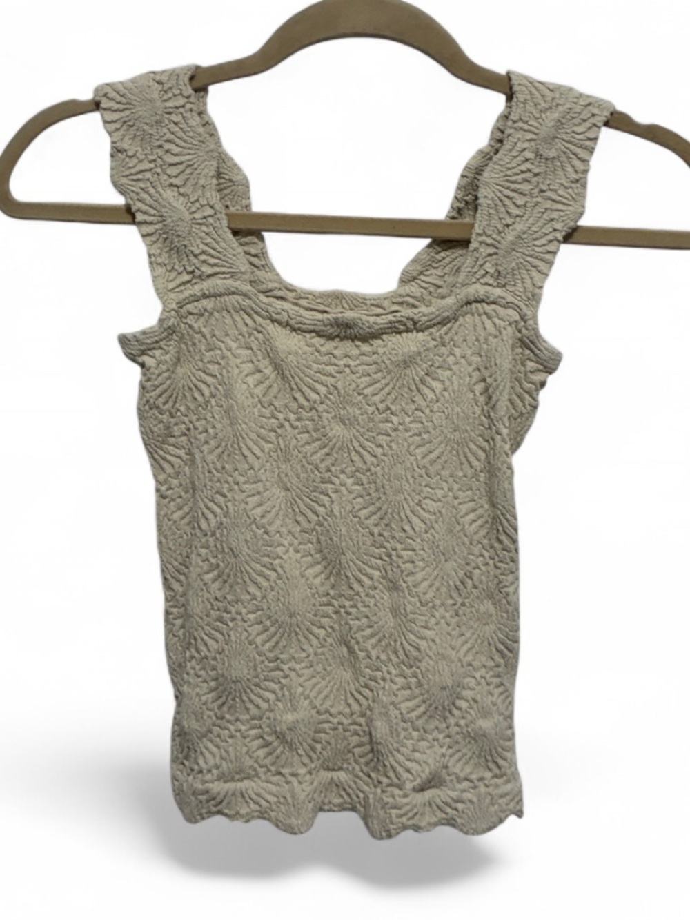 Intimately Free People Love Letter Off White Textured Knit Tank Top